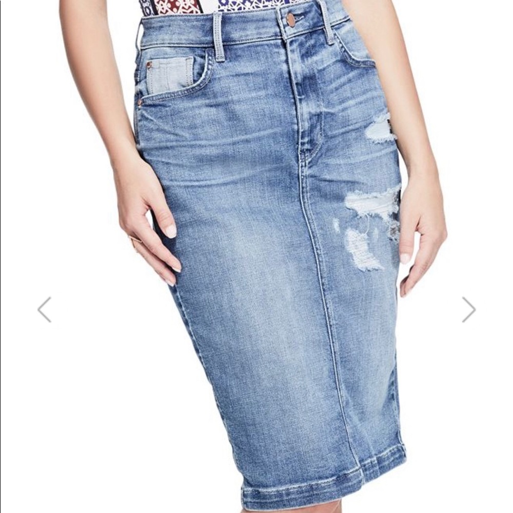 Denim Pencil Skirt